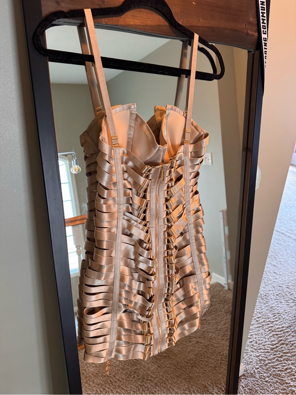 Sexy Bordelle Adjustable Angela Dress in Caramel - Picture 5 of 8